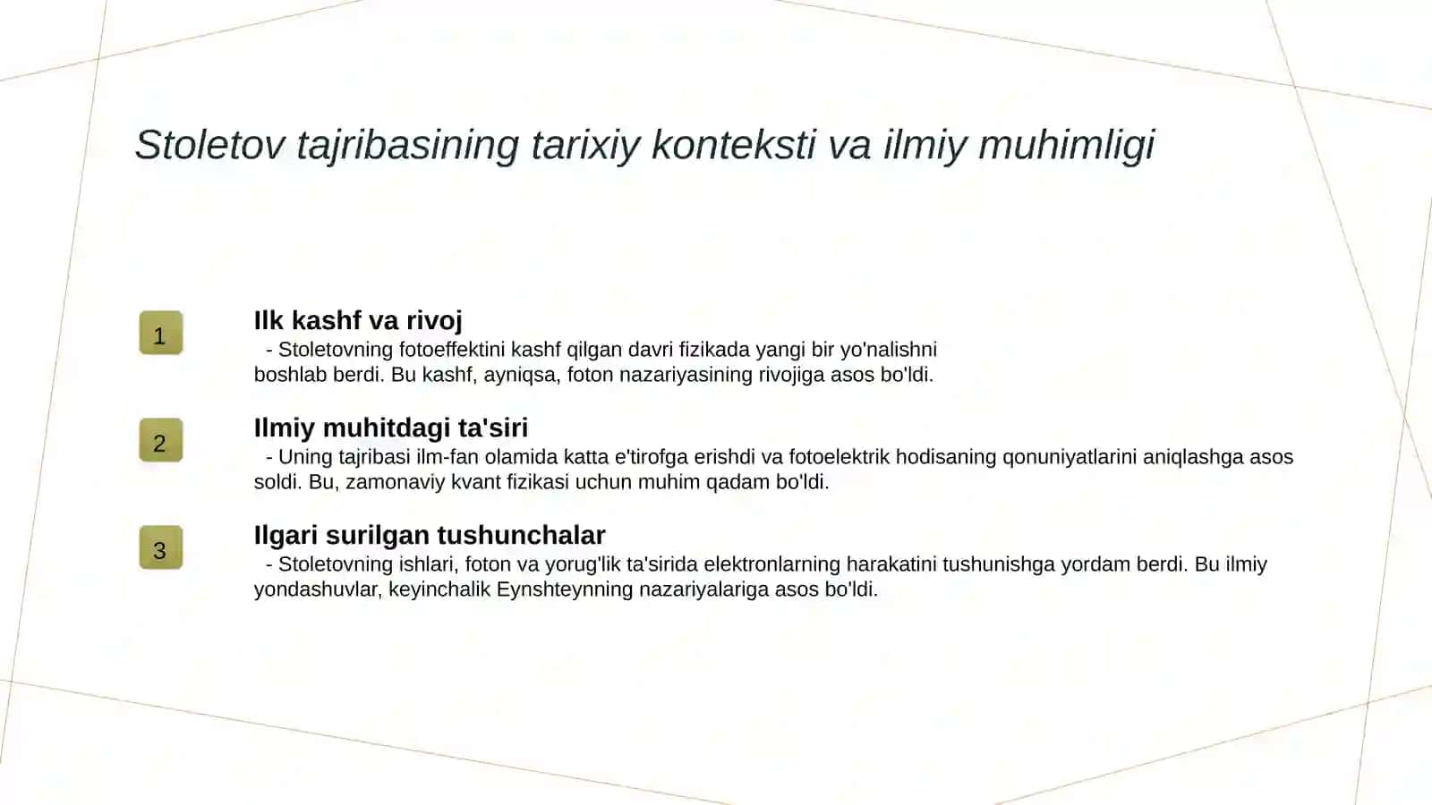 Fotoeffekt hodisasi 3