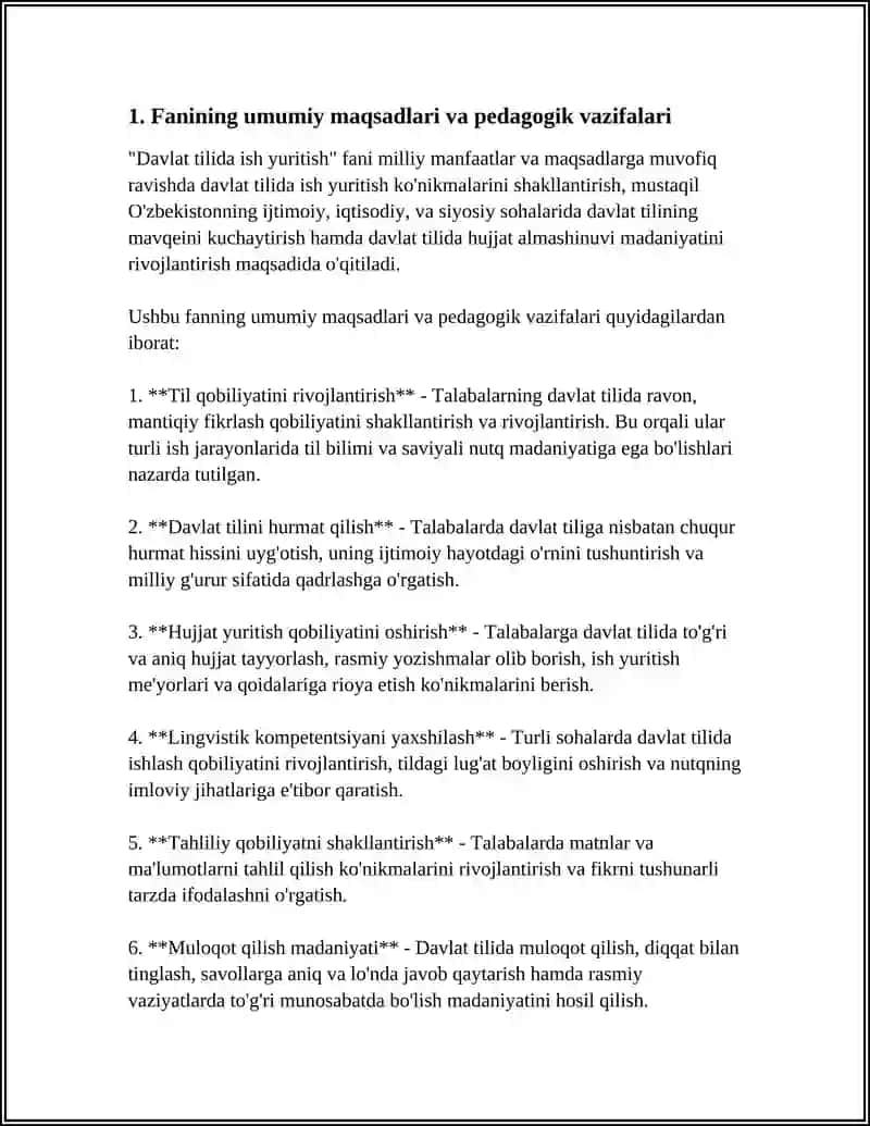 DAVLAT TILIDA ISH YURITISH 3
