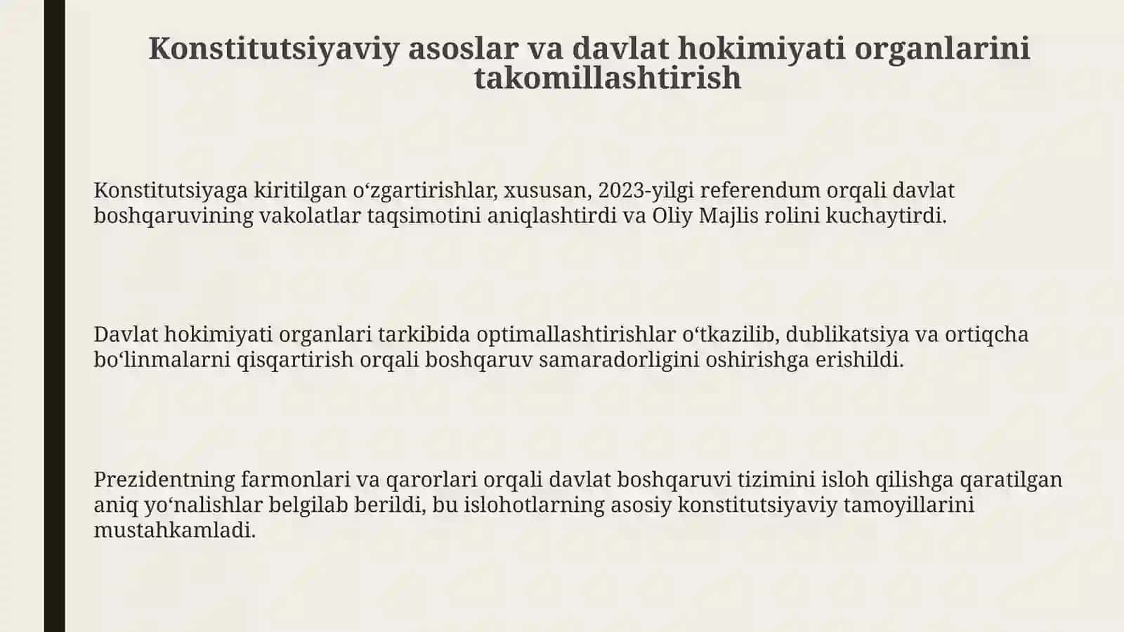 Mustaqillik yillarida davlat boshqaruvining islohotlari 3