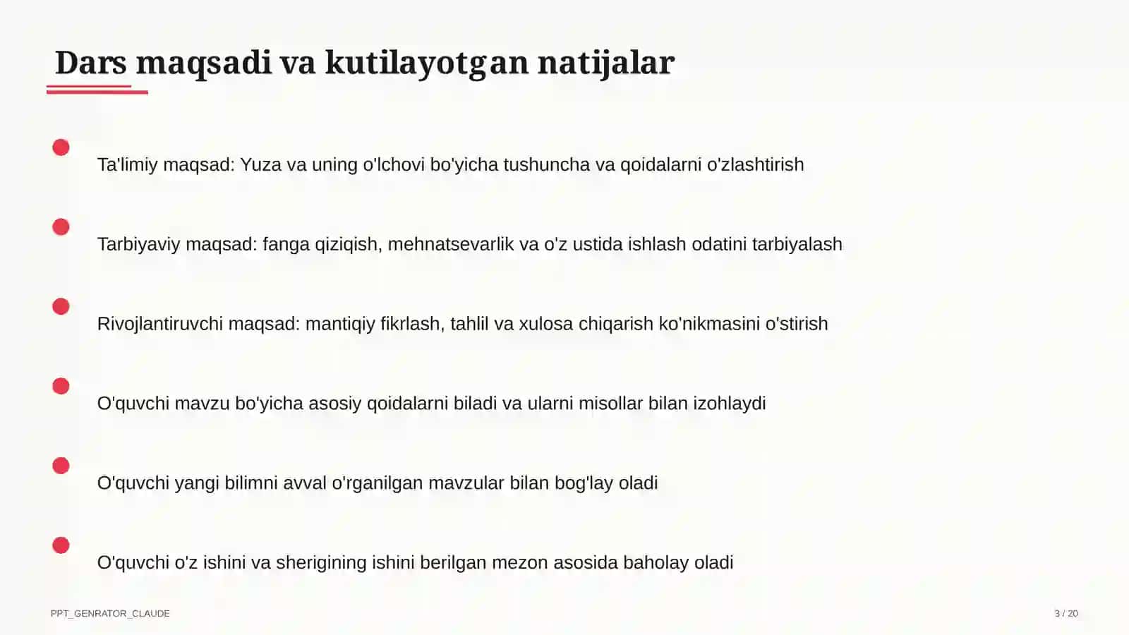 Ta'limiy maqsadlar 3