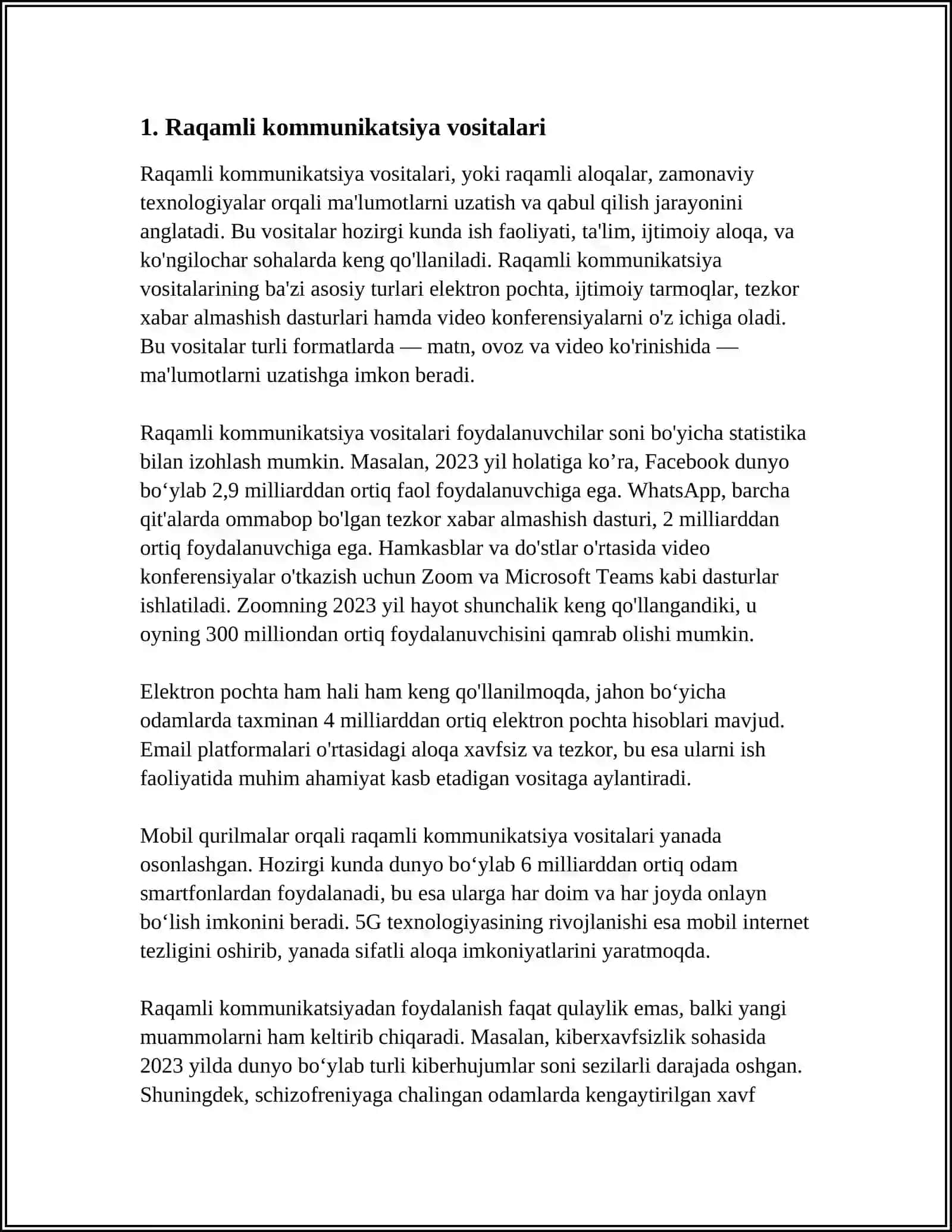MEDIA TEXNOLOGIYALAR KUNDALIK HAYOTDA 3