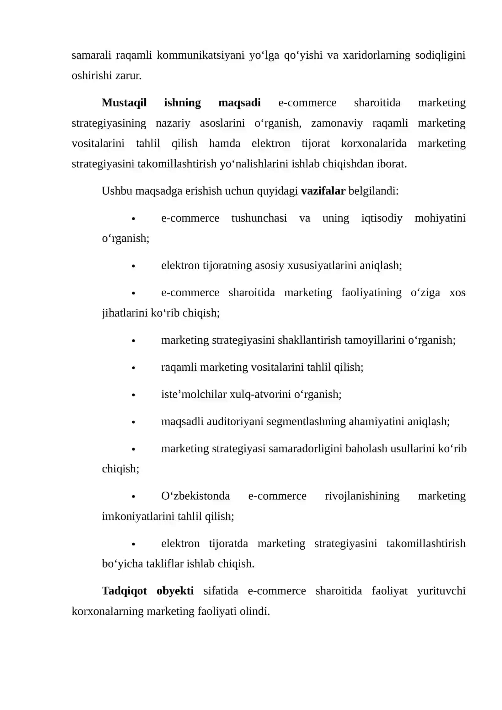 E-COMMERCE SHAROITIDA MARKETING STRATEGIYASI 3