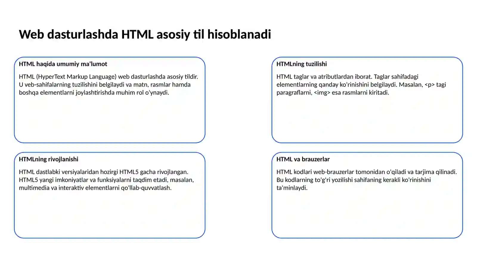Platformabilan tanishish.Web va HTML. Matn muharririni o'rnatish.HTML nima? 3