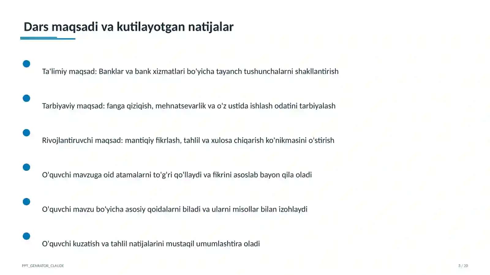 Banklar va bank xizmatlari (10-sinf) 3