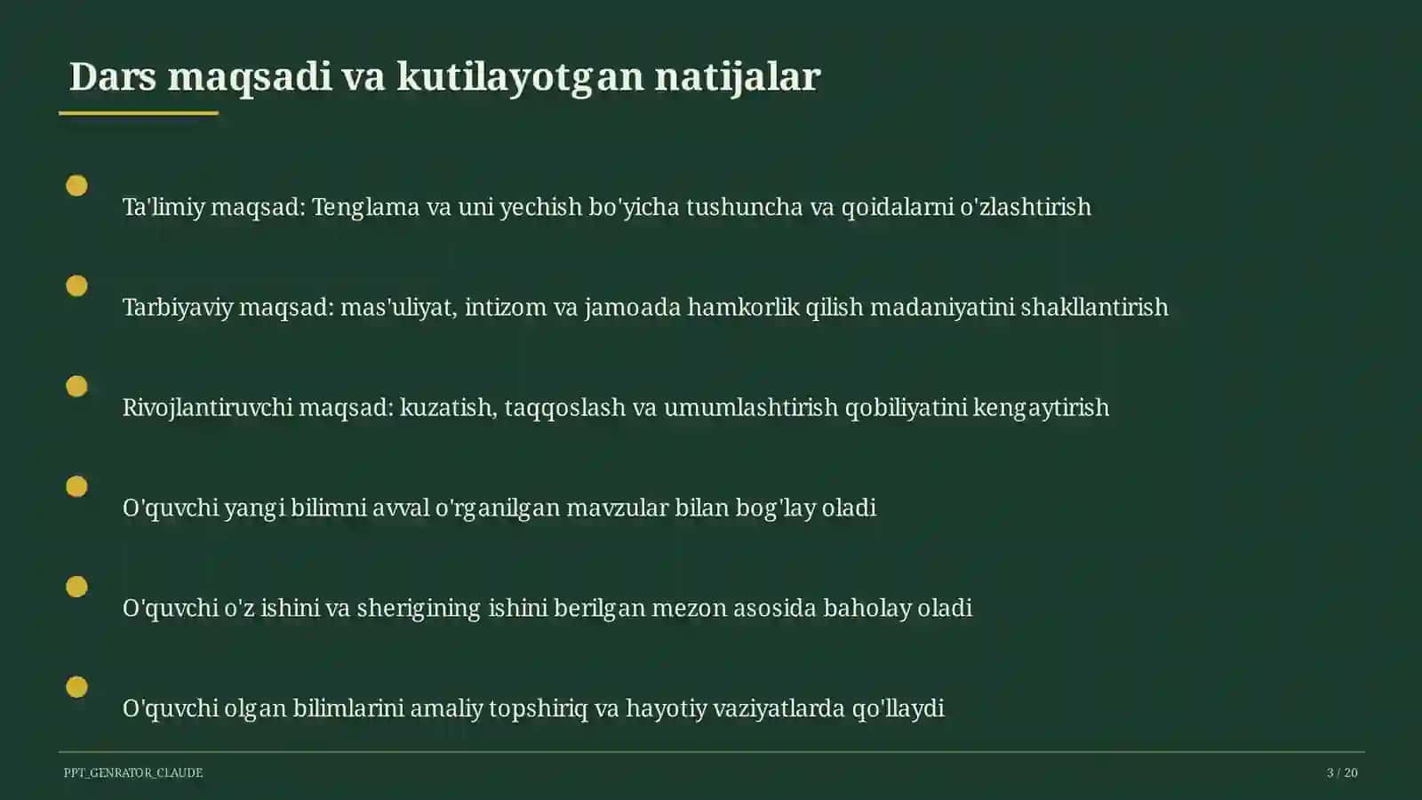 Tenglama va uni yechish (5-sinf) 3