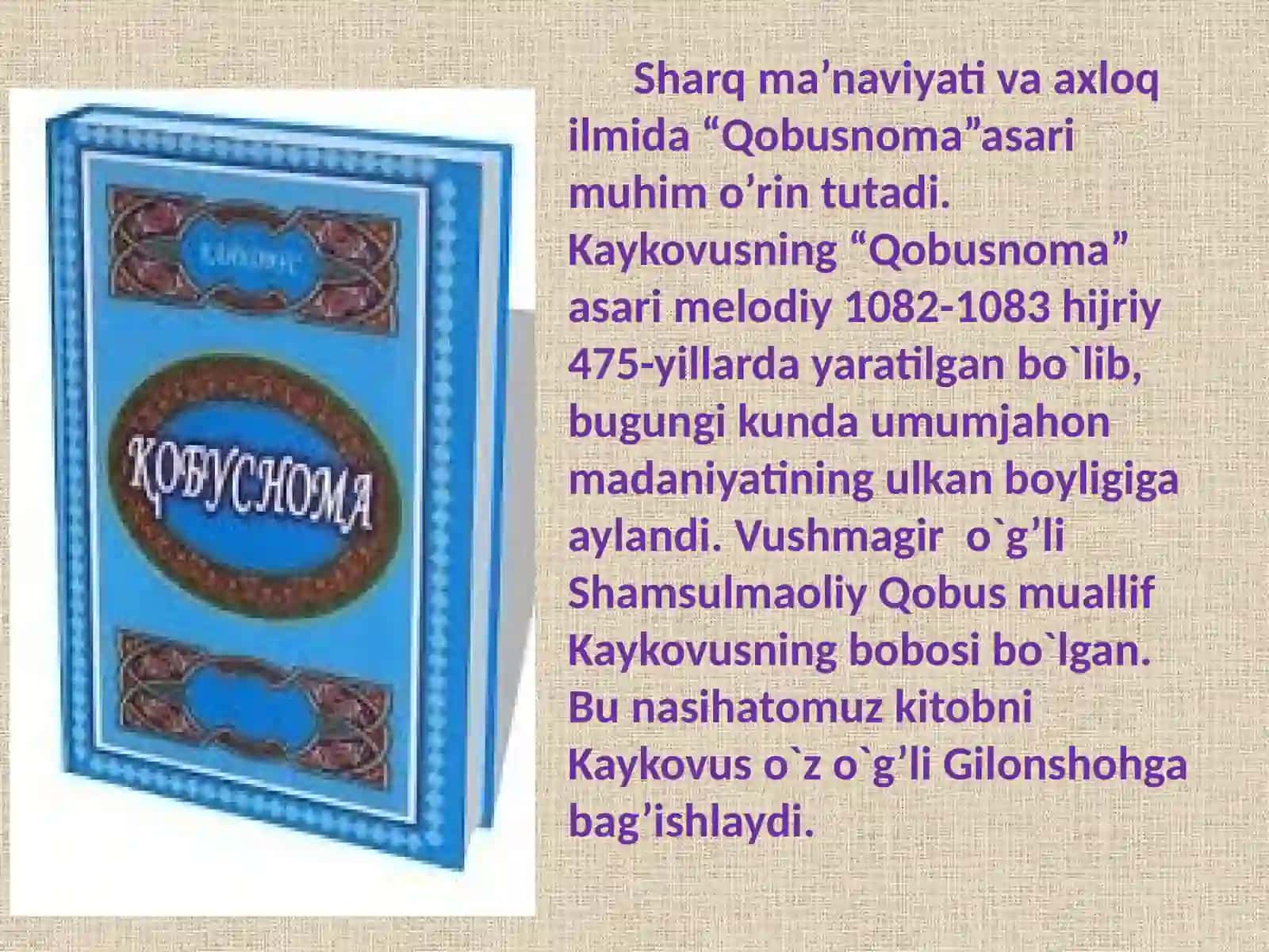 TAQDIMOTI "QOBUSNOMA" 3