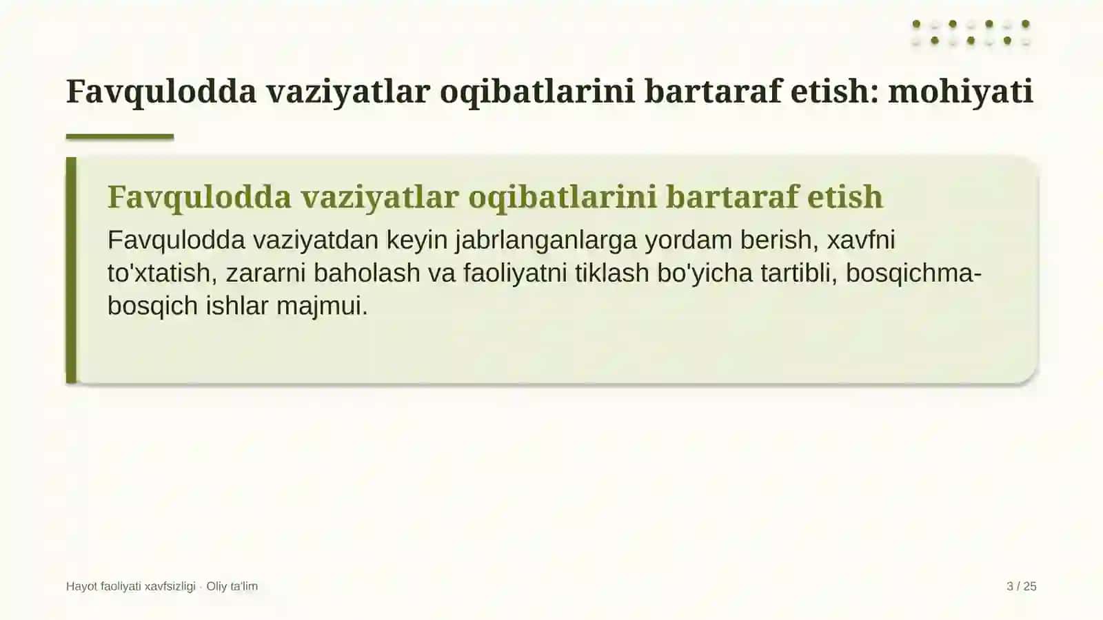 yo'l harakati xavfsizligi xizmatida favqulodda vaziyatlar oqibatlarini bartaraf etish 7351 3