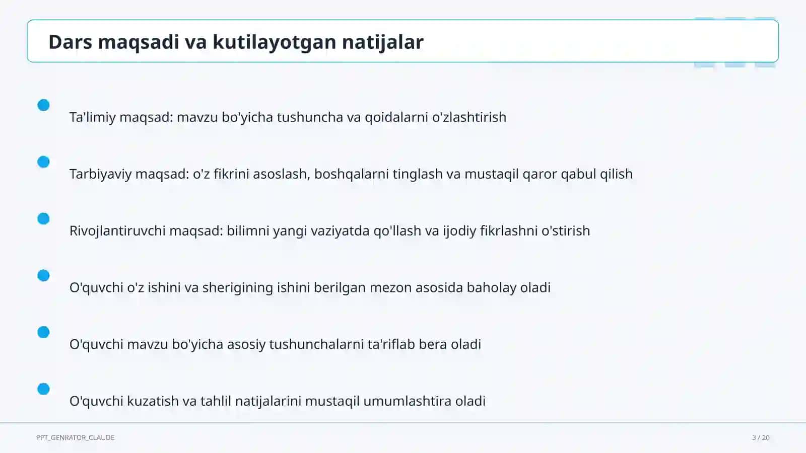 Hikoya mazmunini qayta hikoyalash (3-sinf) 3