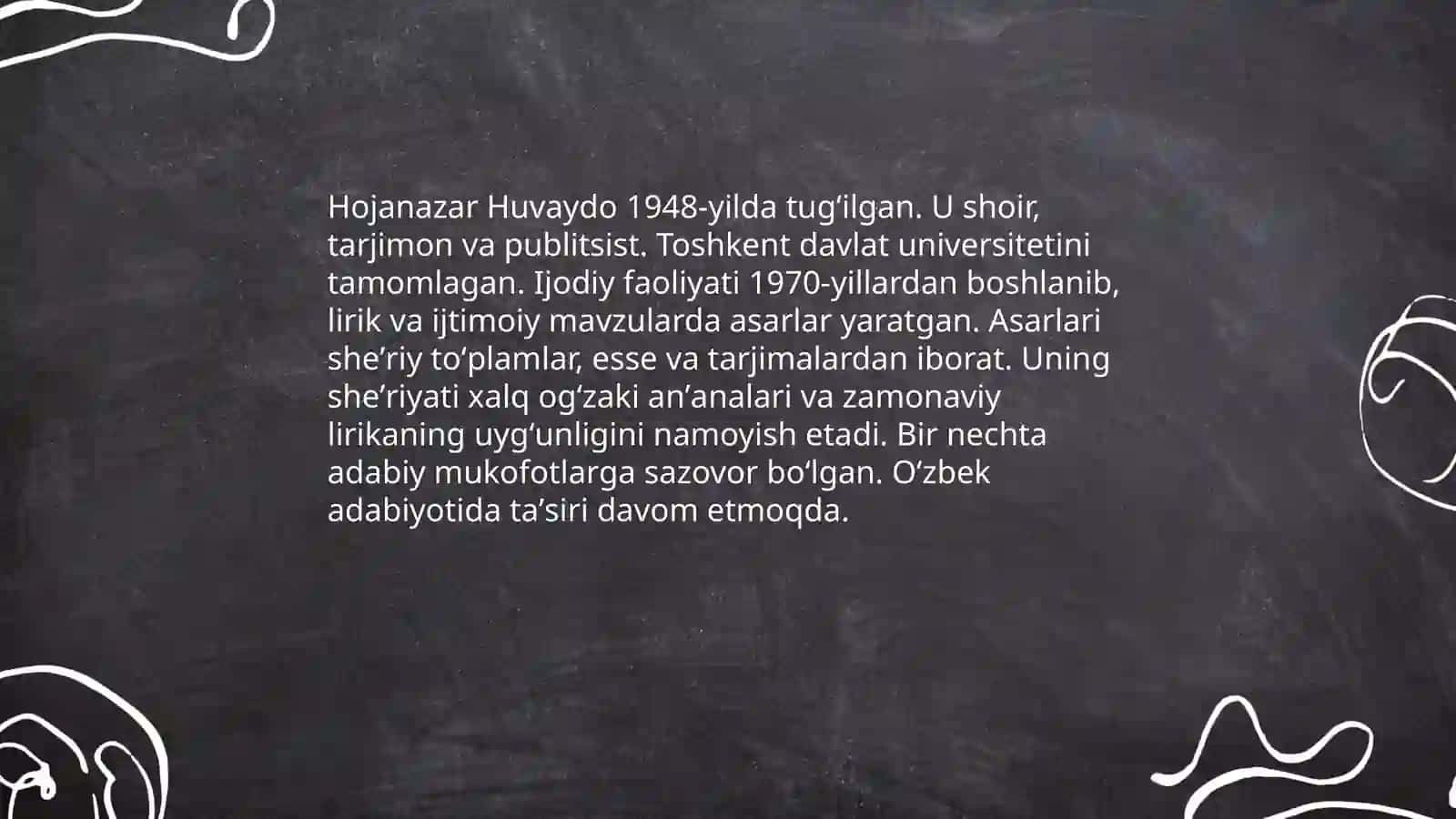 Hojanazar Huvaydo ijodiy merosi 3