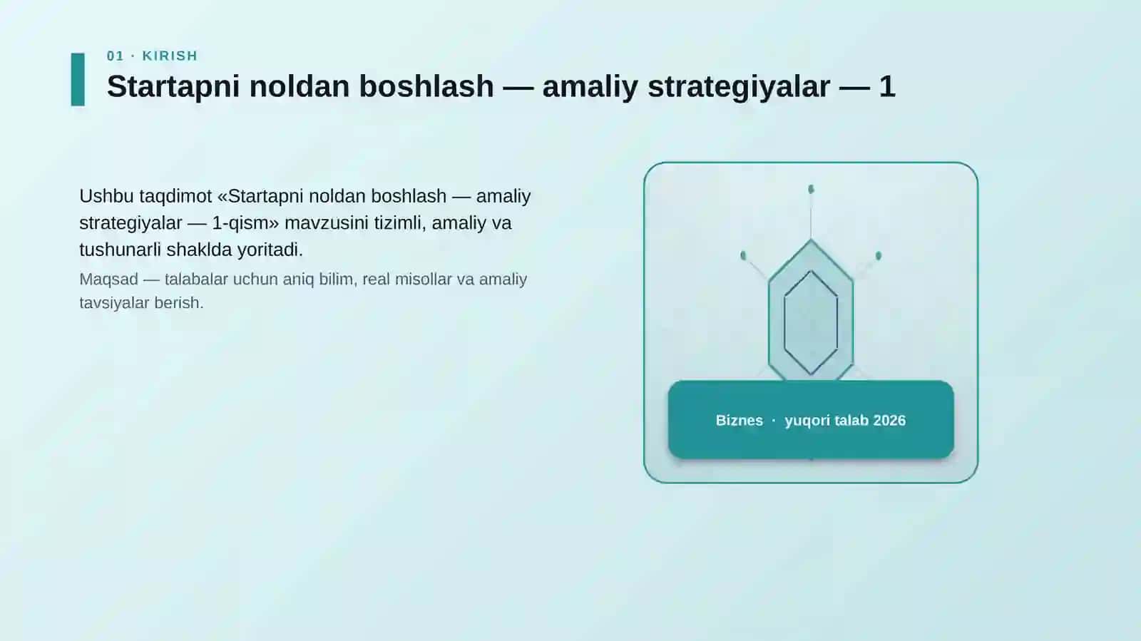 Startapni noldan boshlash — amaliy strategiyalar — 1-qism 3