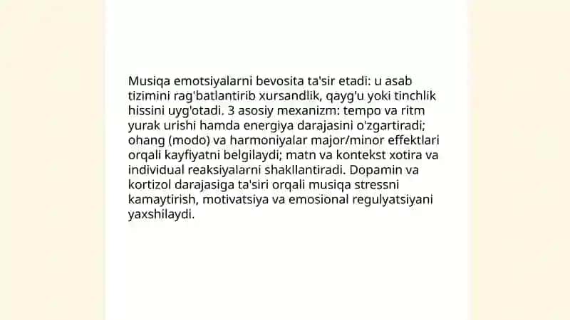 Musiqaning inson ruhiyatiga ta'siri 3
