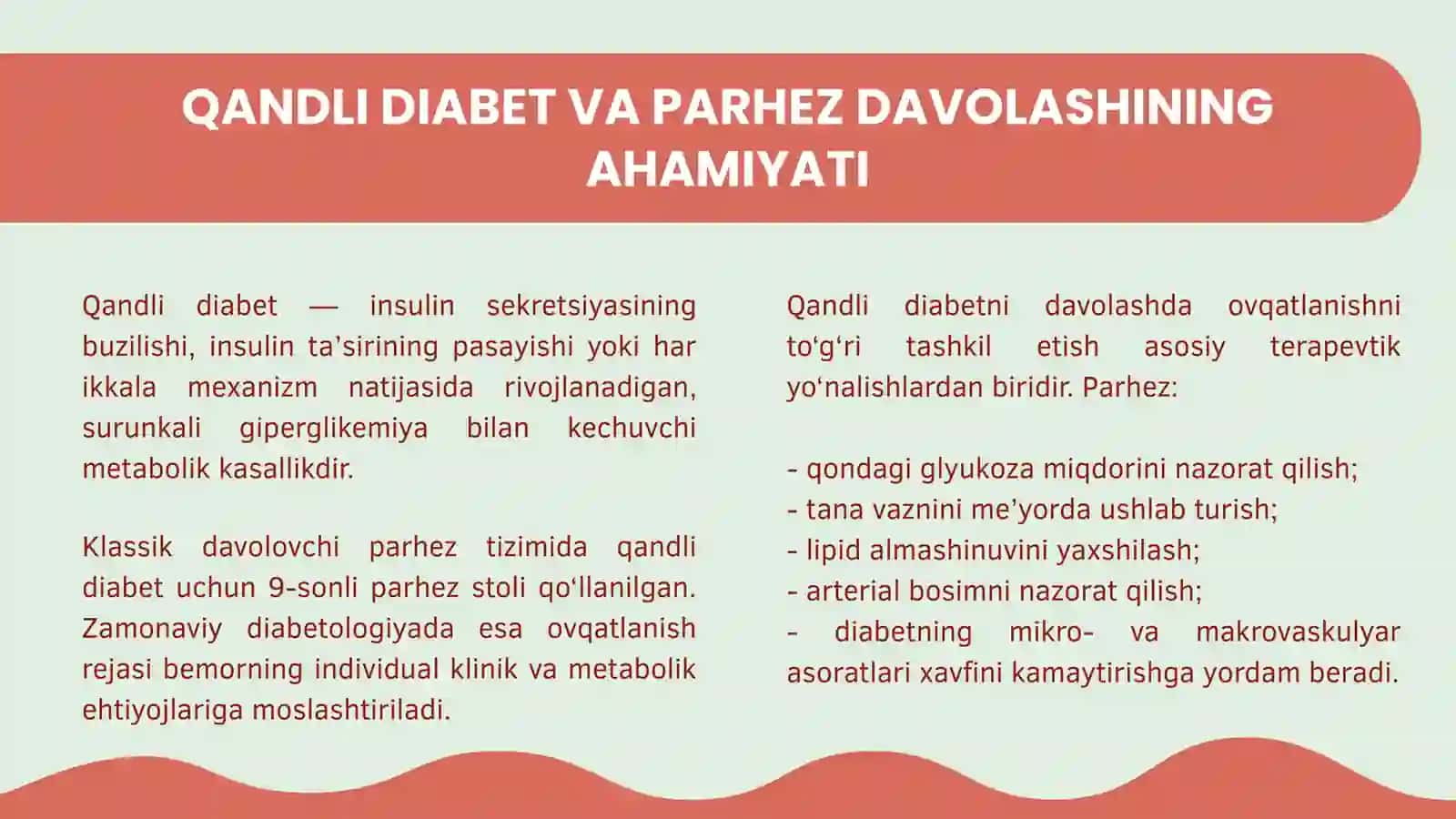 Qandli Diabetda parxez stoli 3