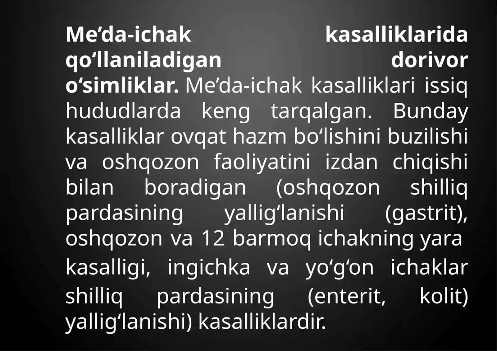 BIOLOGIYA TA’LIM YO’NALISHI (SIRTQI) 5 – KURS 219 – BOʻRIYIVA LAYLONING DORIVOR O’SIMLIKLAR FANIDAN 3