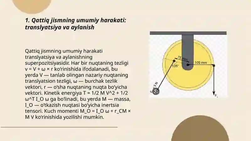 Qattiq jismning harakati.Kuch momenti 3