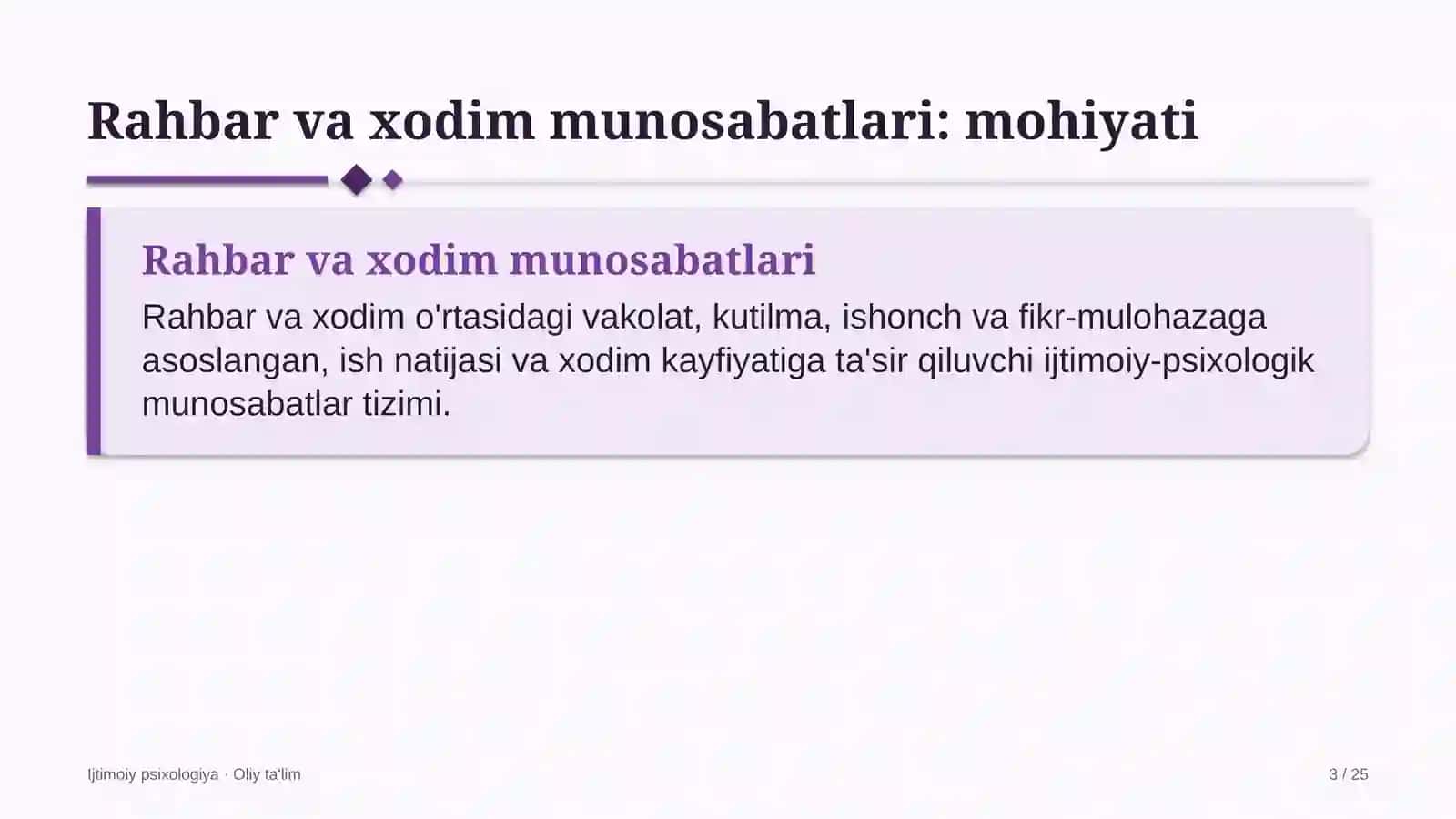 Yilqichilikda rahbar va xodim munosabatlari psixologiyasi 3