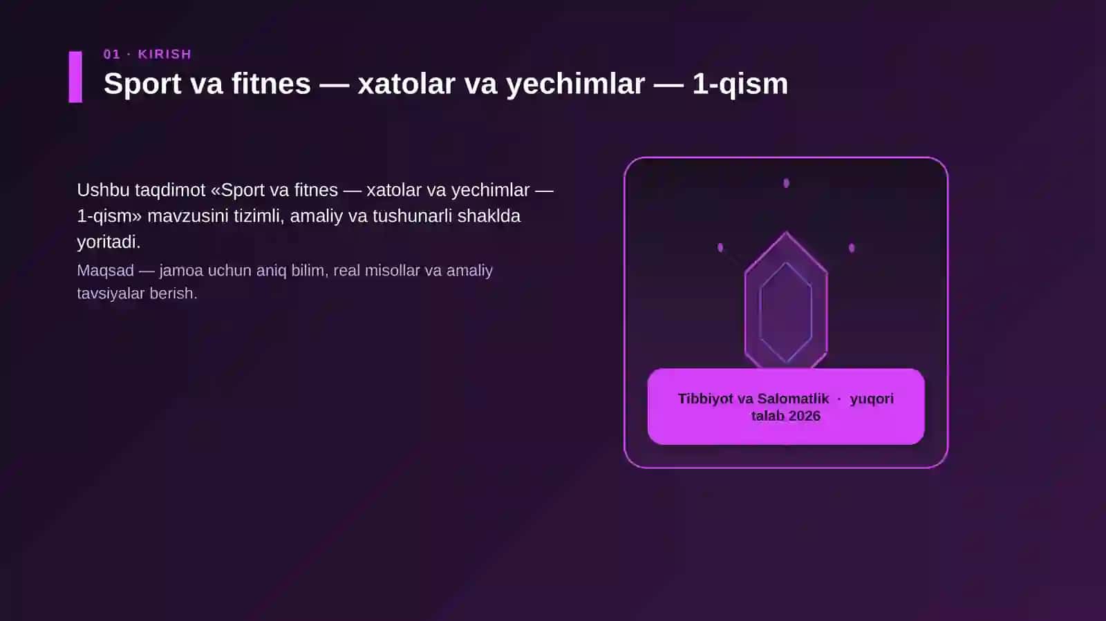 Sport va fitnes — xatolar va yechimlar — 1-qism 3
