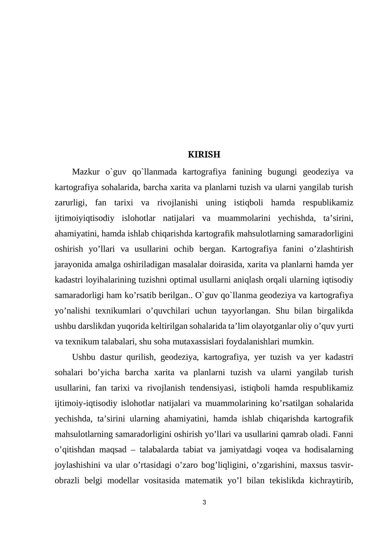 O`zbekistonda kartografiya xizmatini tashkil etish, tuzilishi, ish turlari 3