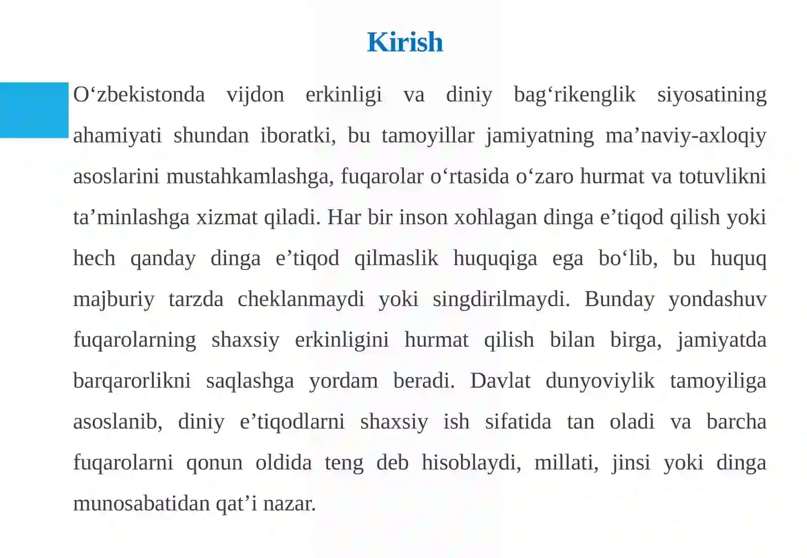 Oʼzbekistonda davlat va diniy tashkilotlar oʼrtasidagi oʼzaro munosabatning asosiy t 3