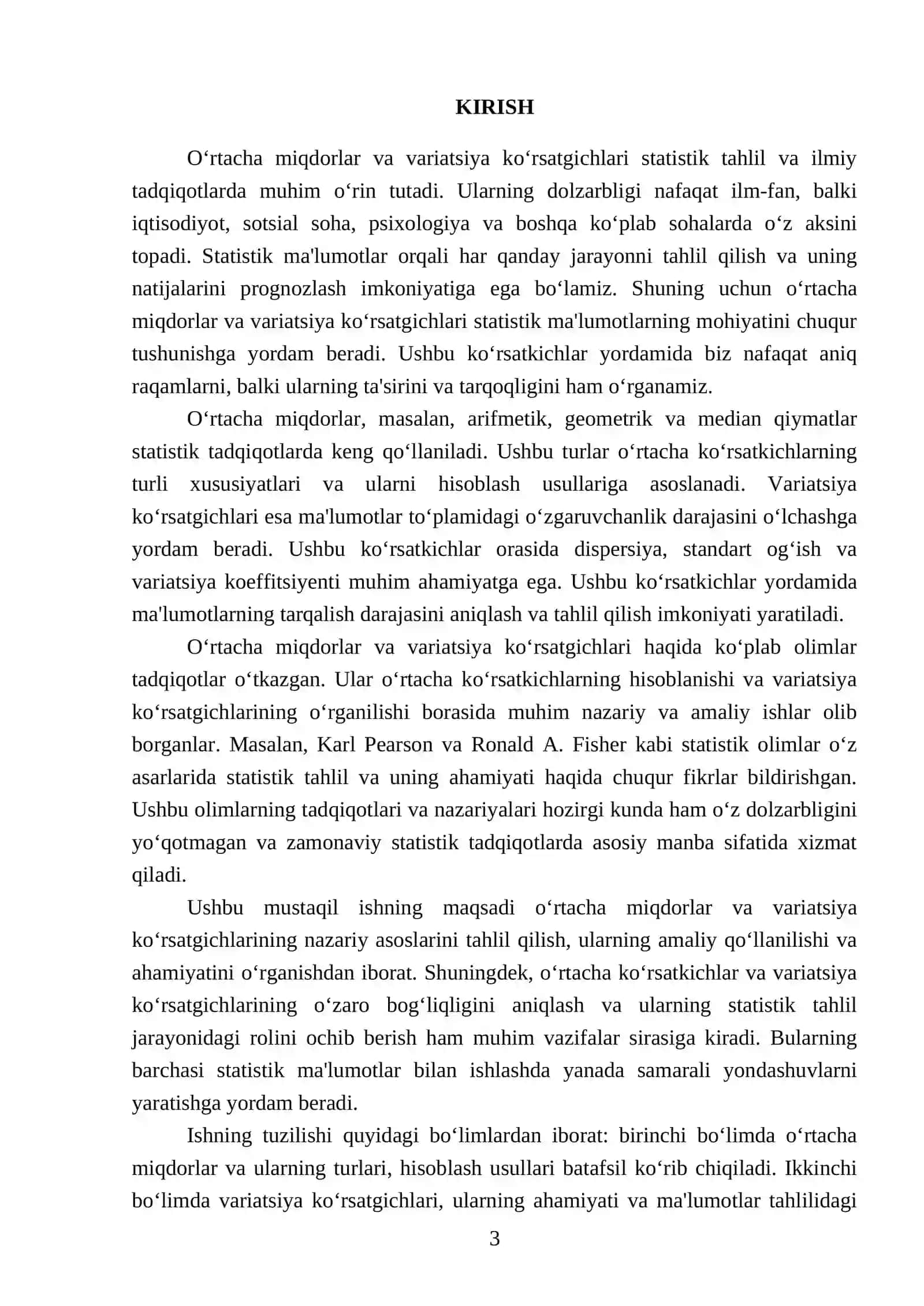 O‘rtacha miqdorlar va variatsiya ko‘rsatgichlari 3