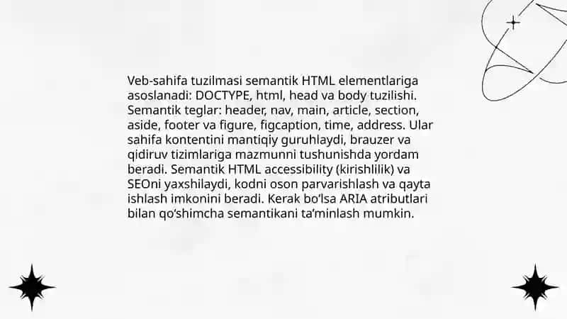 Web sahifalarni yaratish,struktura va dizayn qilish 3