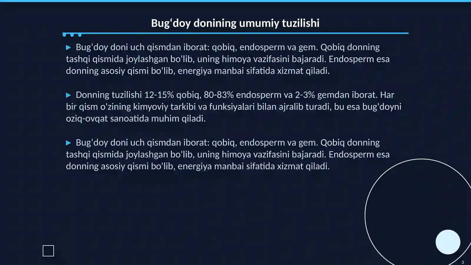 Bugʻdoy donning tuzilishi va kimyoviy tarkibi 3