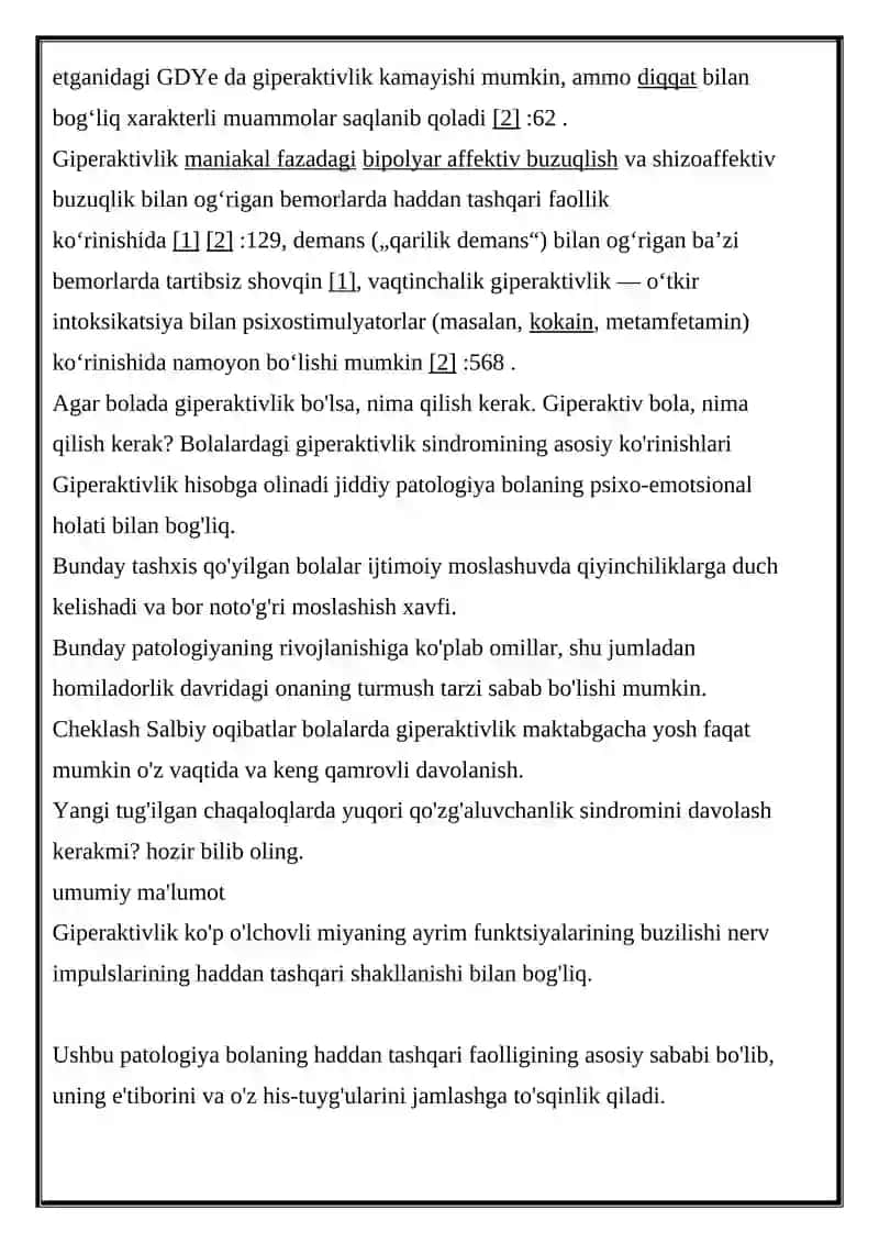GIPERAKTIVLIK BOLA 3