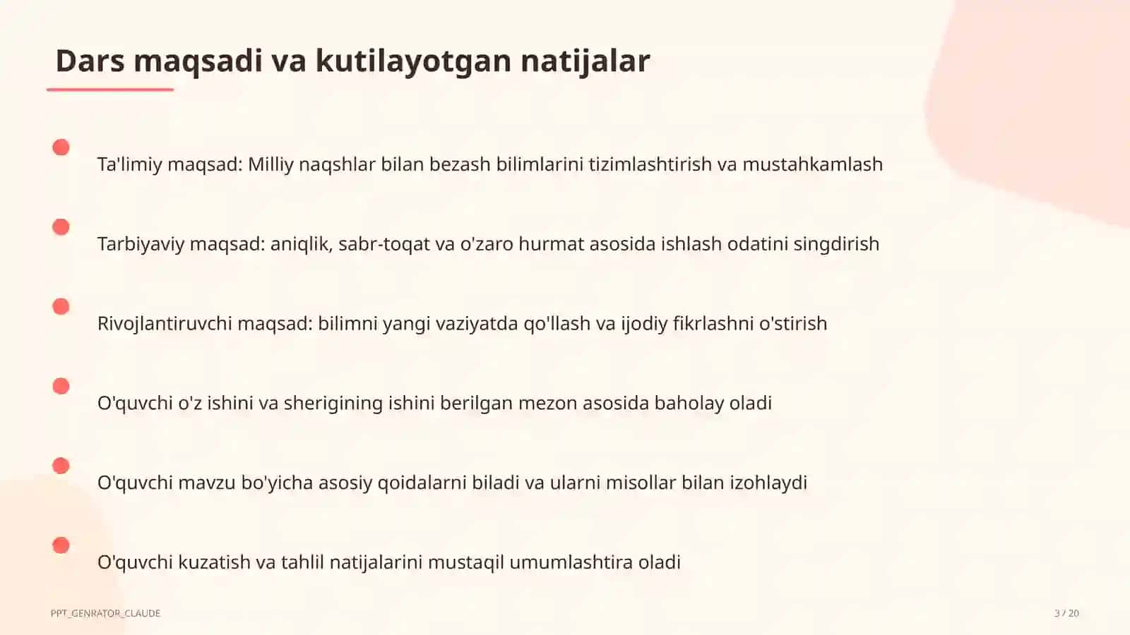 Milliy naqshlar bilan bezash (3-sinf) 3
