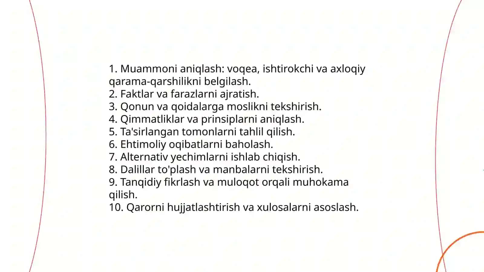 Real hayotiy vaziyatlarni tahlil gilish va yechim topish ko'nikmalari 3