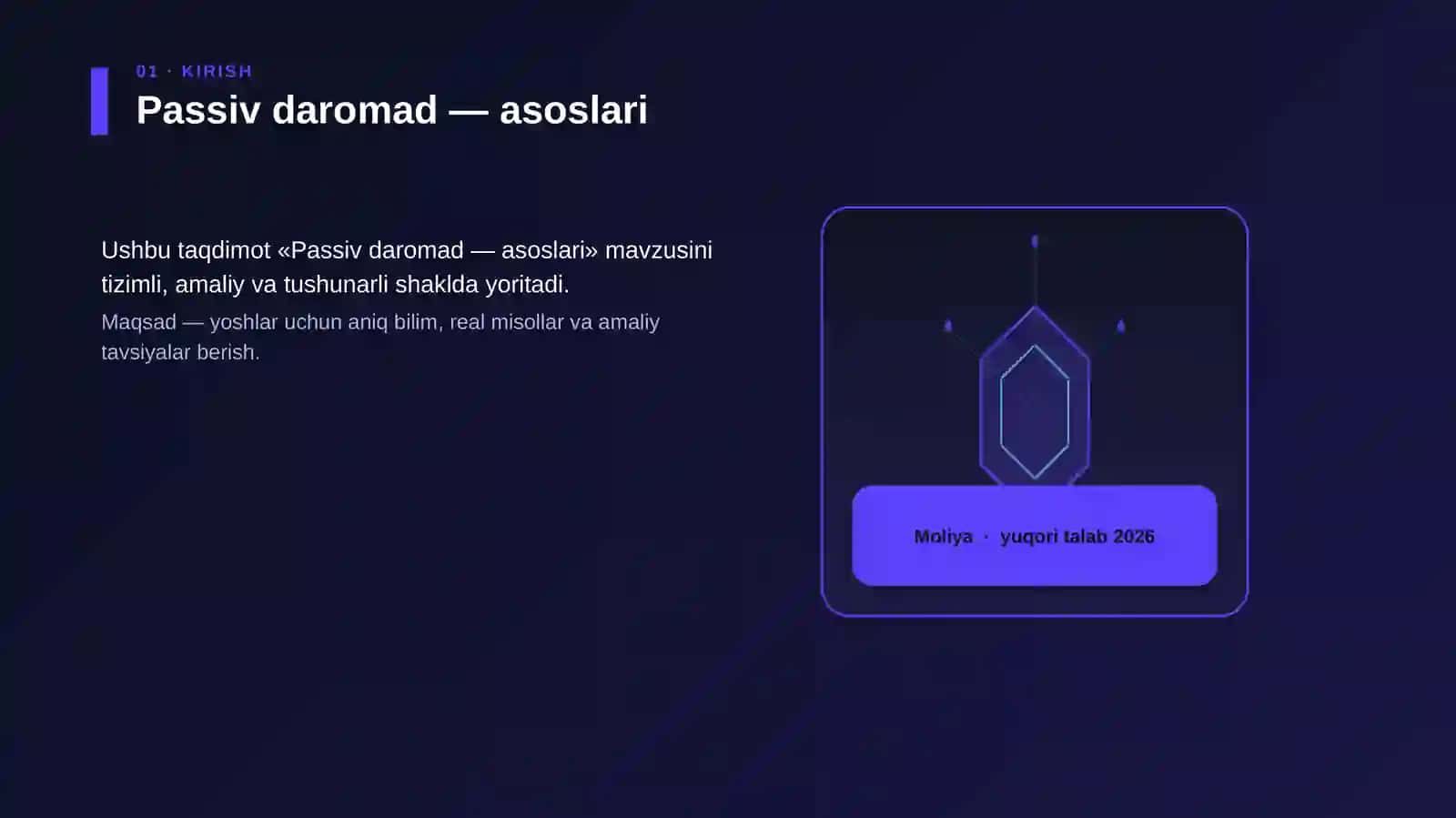 Passiv daromad — asoslari 3