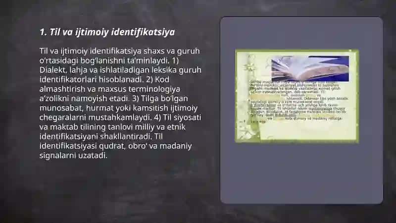Tilning ijtimoiy hodisa sifatidagi oʻrni 3