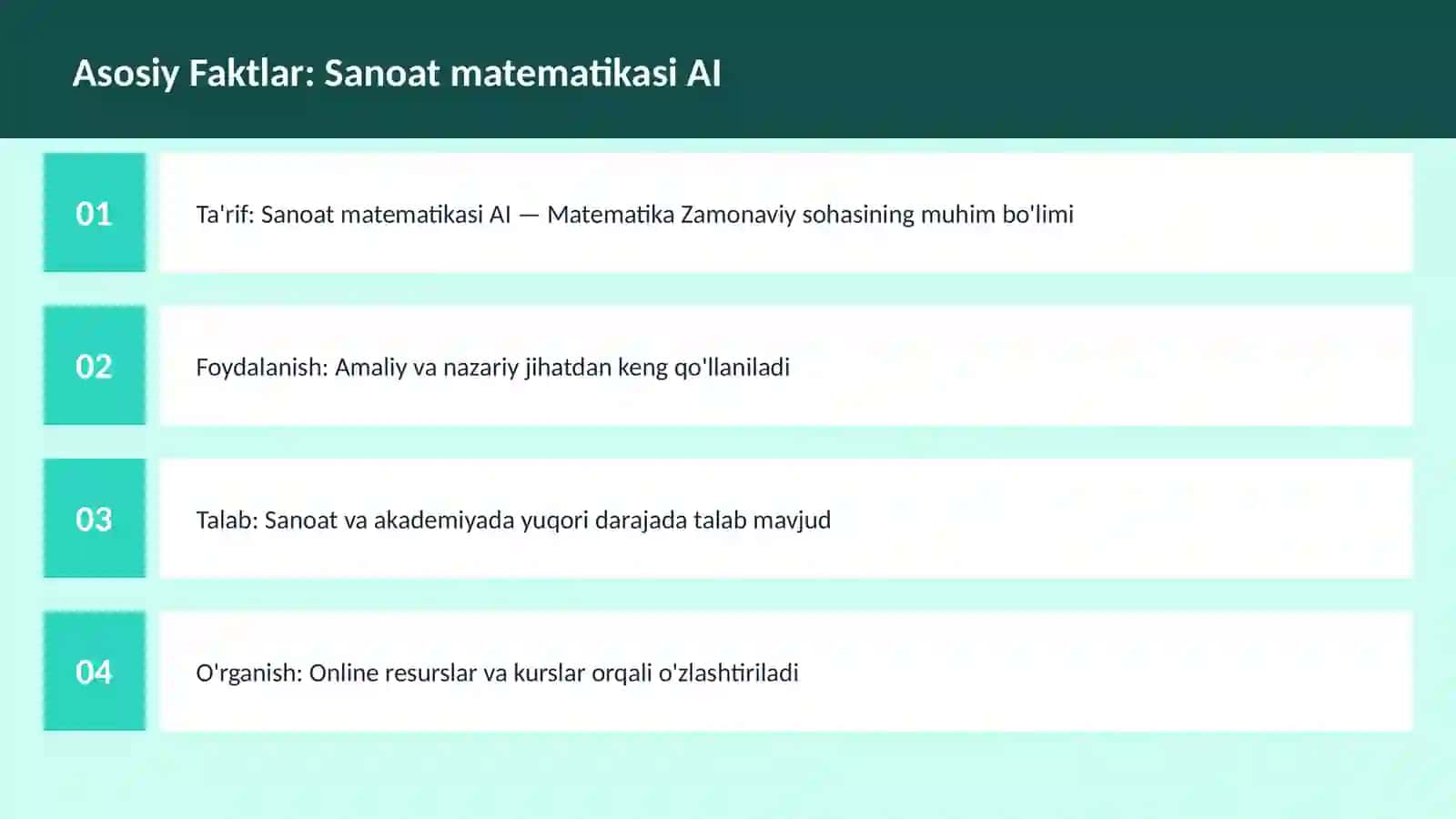 Sanoat matematikasi AI 3