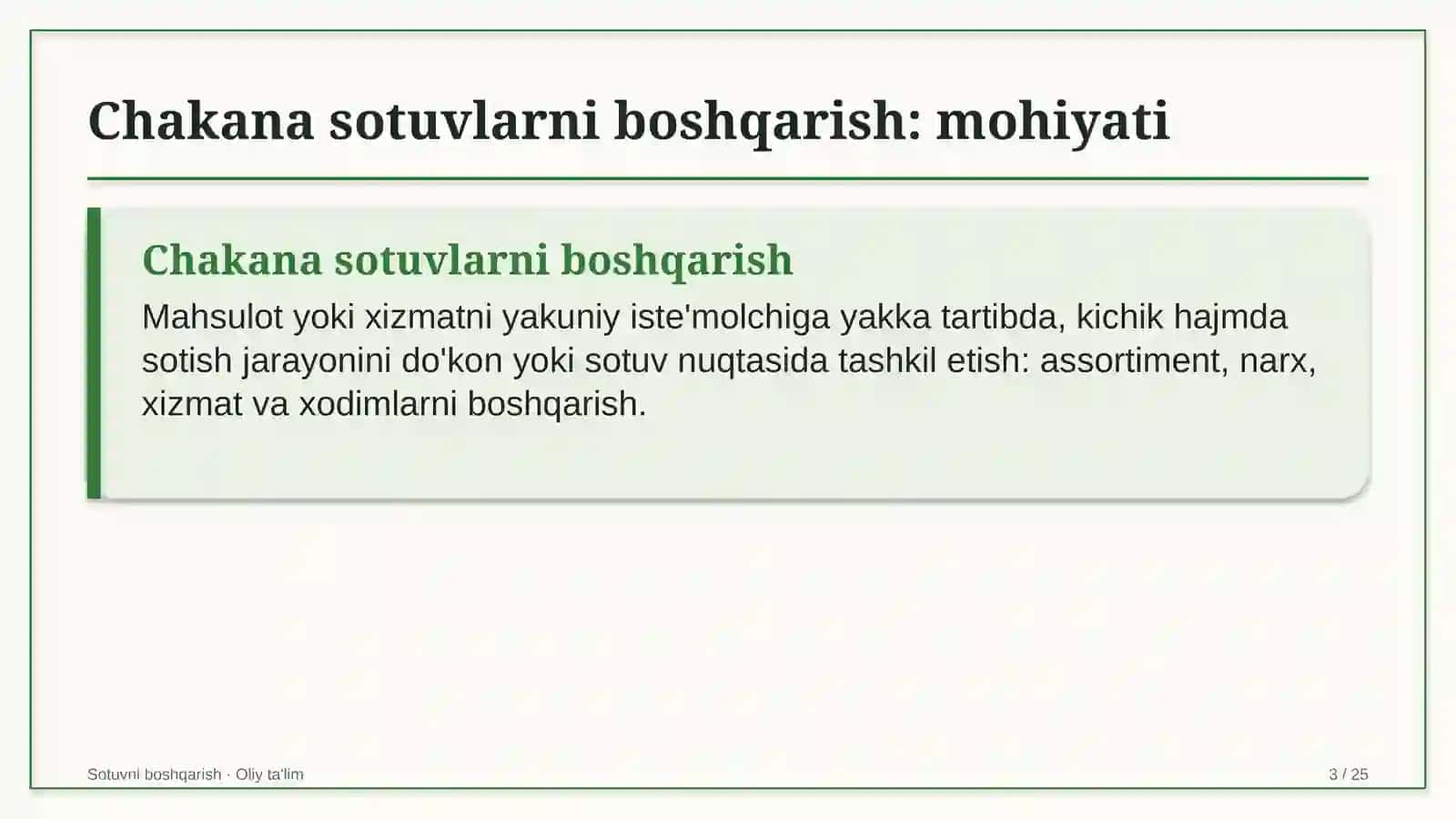 Madaniyat va istirohat bog'larida chakana sotuvlarni boshqarish 3