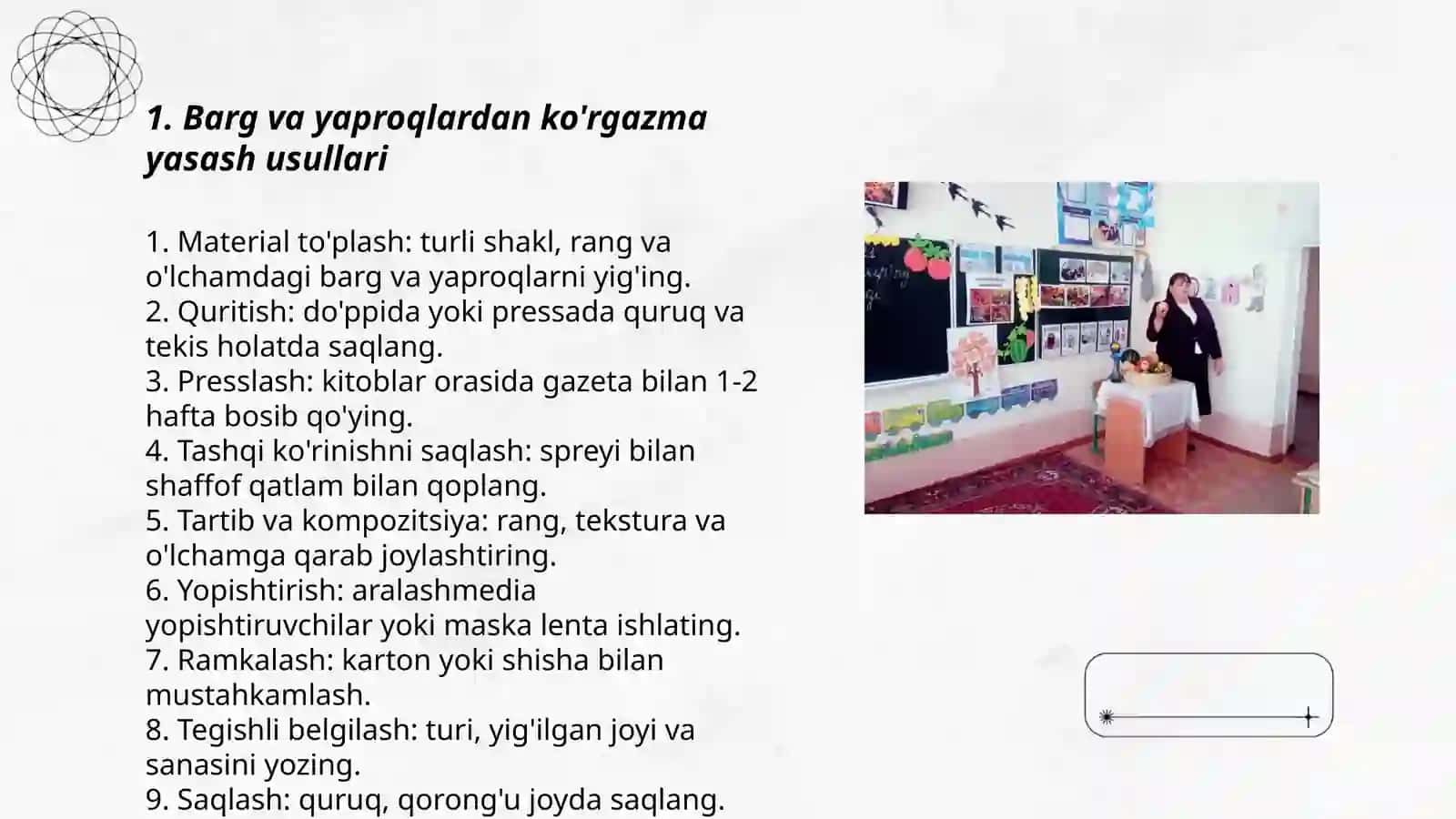Tabiiy materiallardan ko'rgazmalar yasash 3