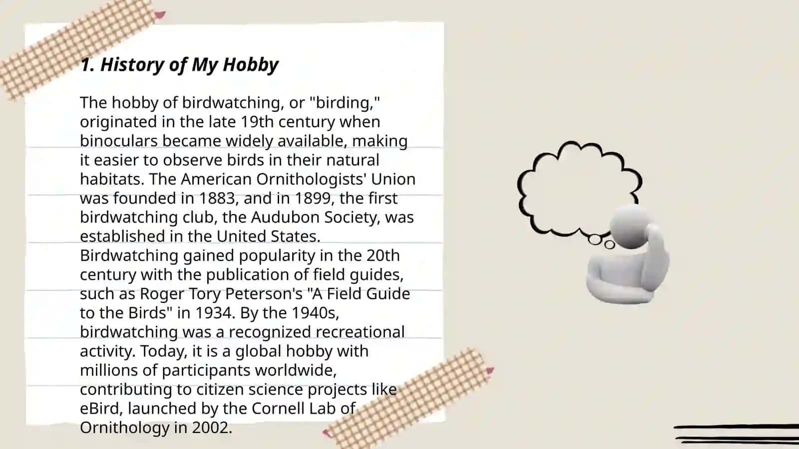 Birdwatching: A Historical Overview 3