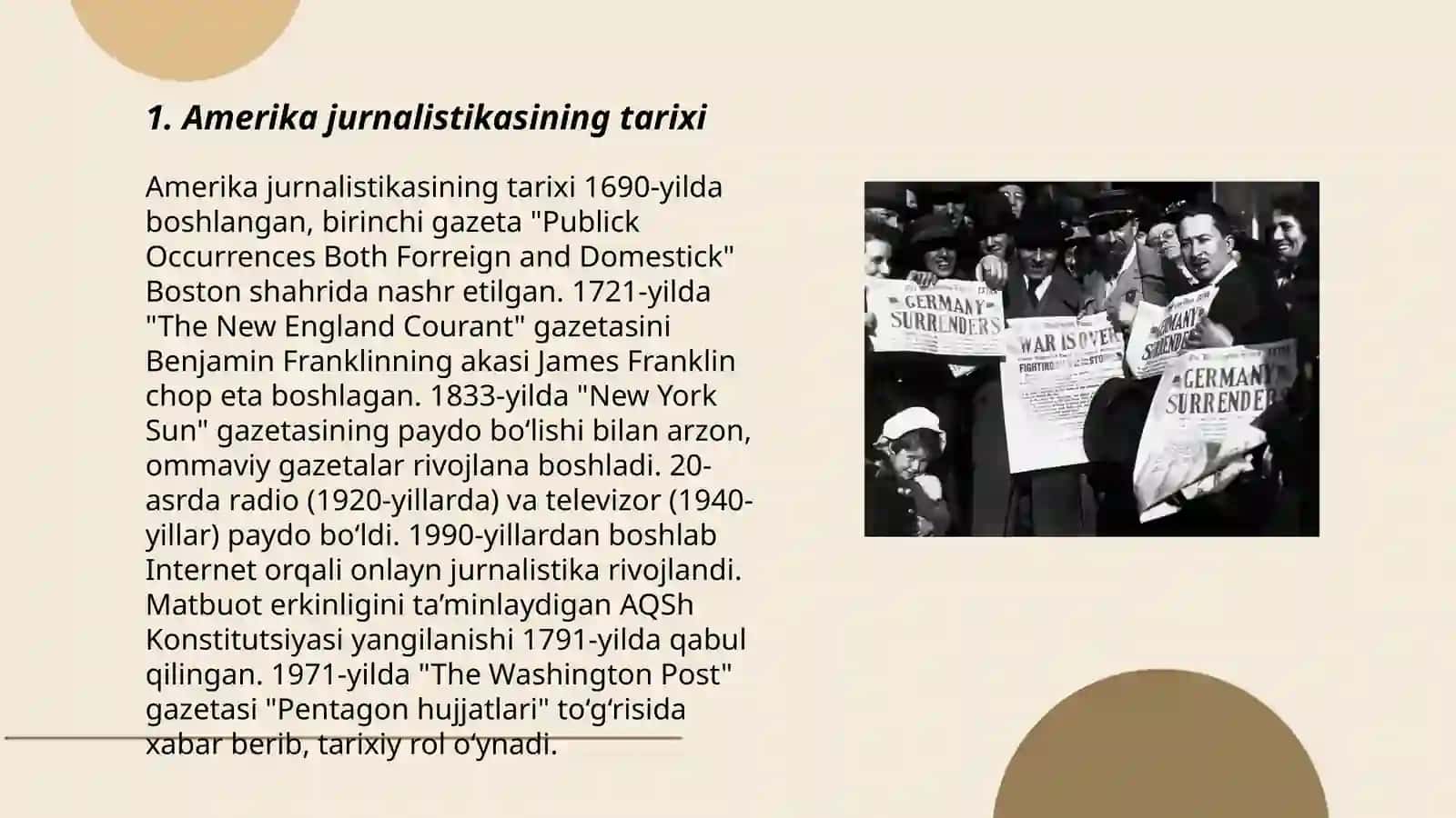 Amerika jurnalistikasi 3