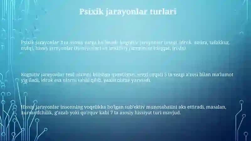 Psixik jarayonlar 3