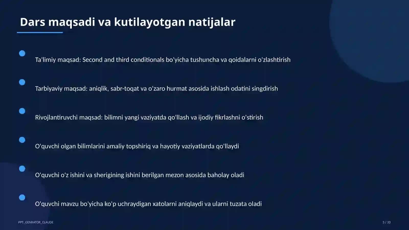 Second and third conditionals (10-sinf) 3