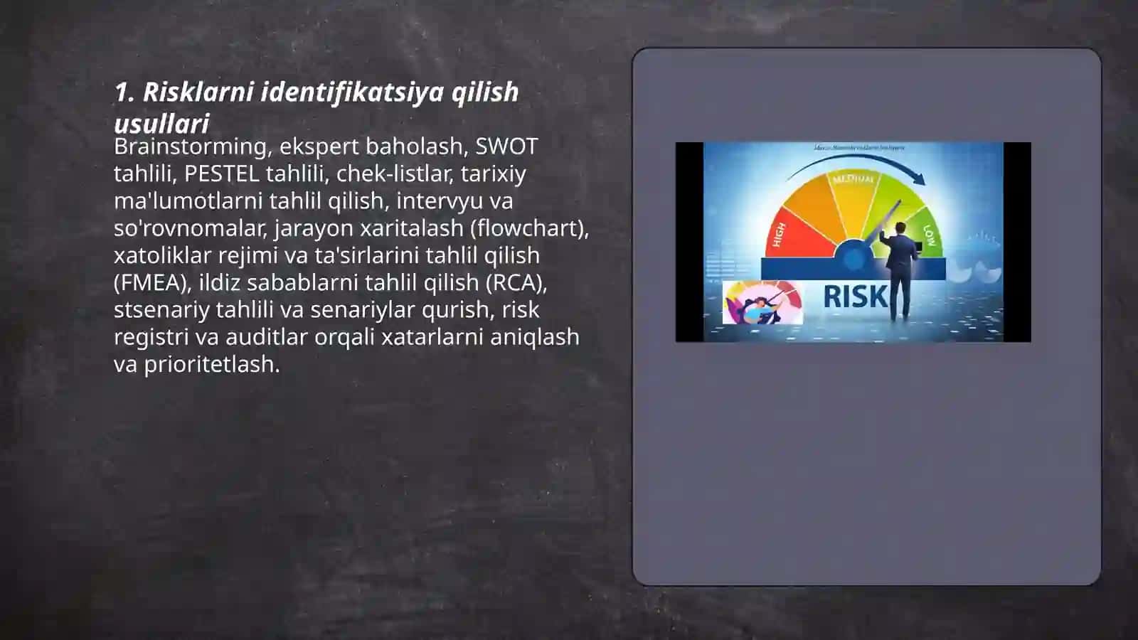 Risklarni boshqarish strategiyasi 3