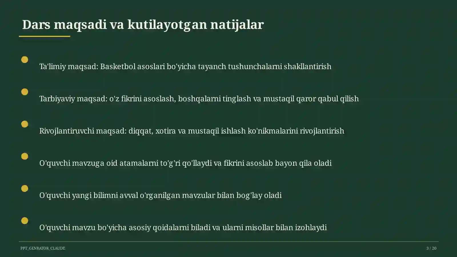 Basketbol asoslari (5-sinf) 3