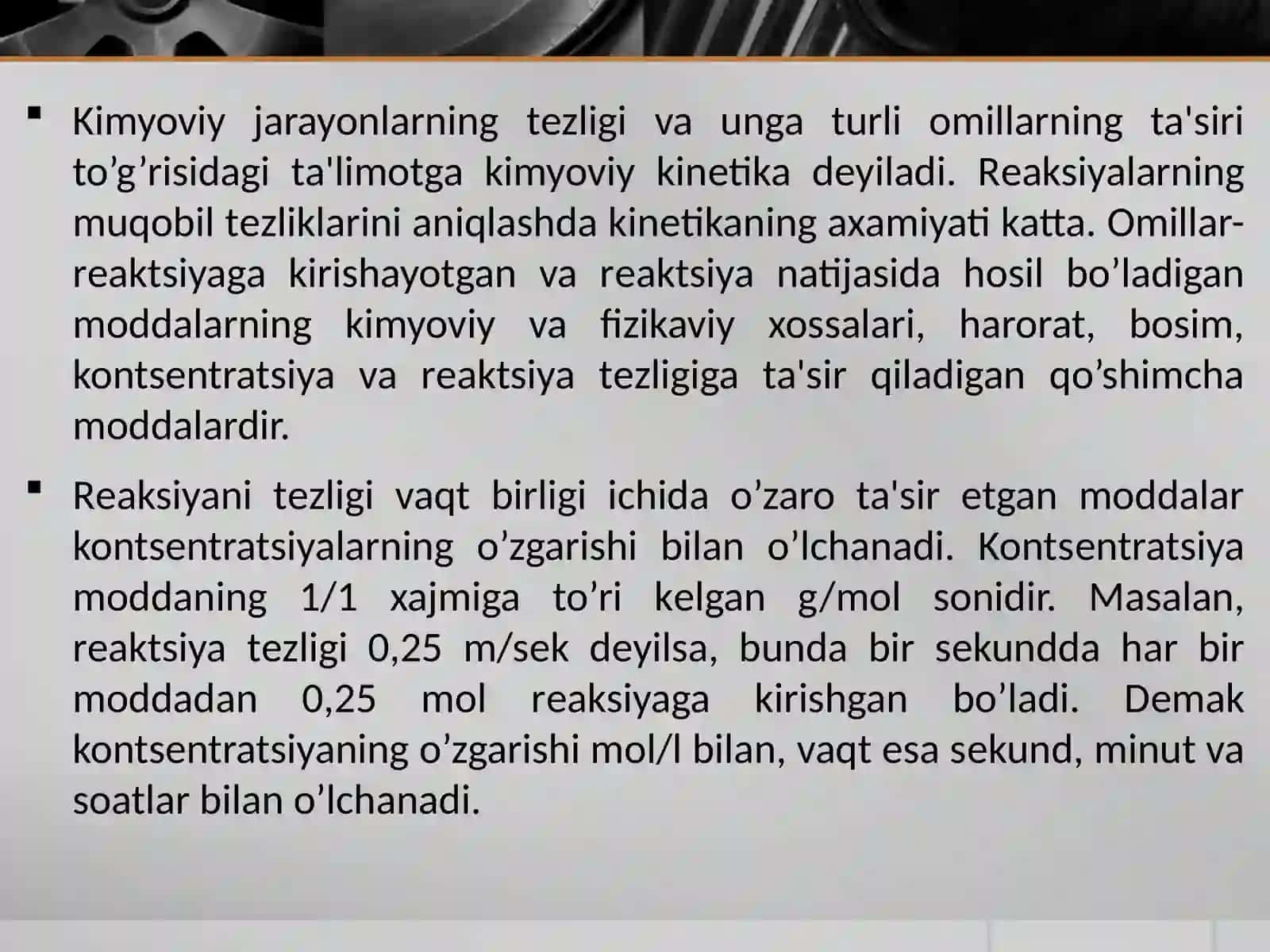Kimyoviy Muvozanat 3