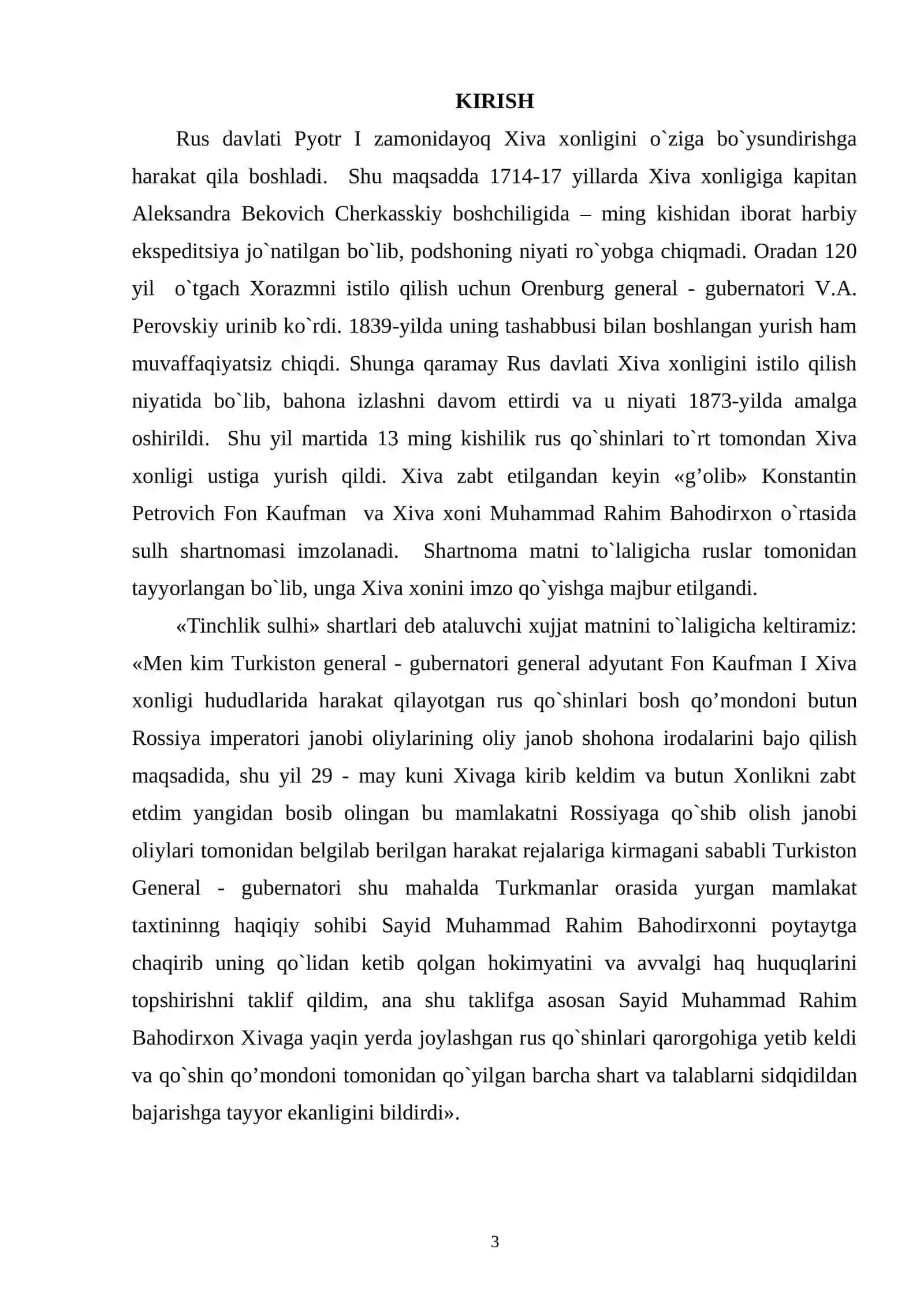 1873-yilda Xiva xonligiga qarshi yurish va Condimiyon shartnomasi 3