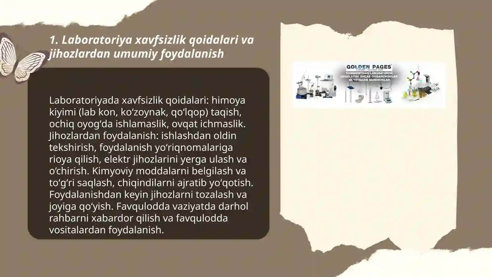 Laboratoriya jihozlari va ular bilan ishlash qoidalari by Ibrohimjonova Ziyoda 3