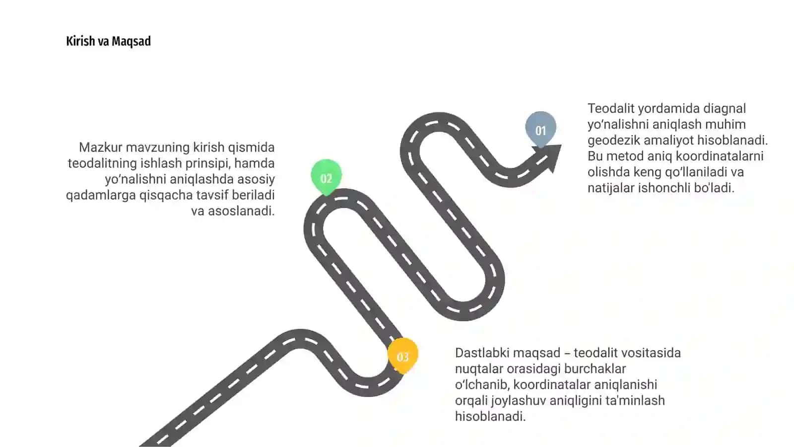 Teodalit diagnal yoʻnalishini koordinatlarini hishoblash 3