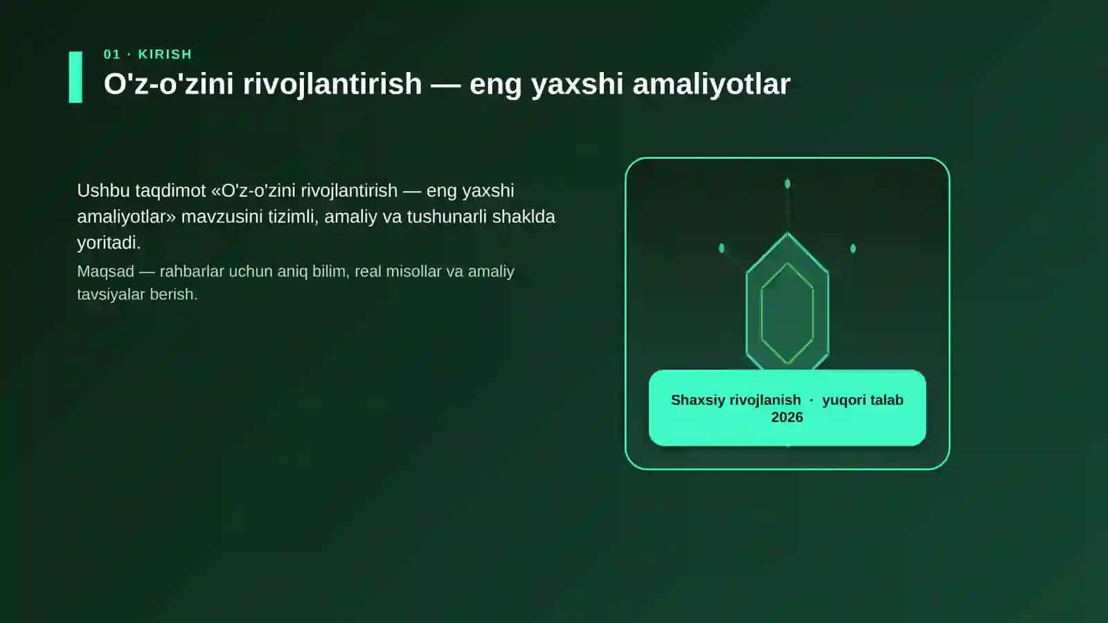 O'z-o'zini rivojlantirish — eng yaxshi amaliyotlar 3