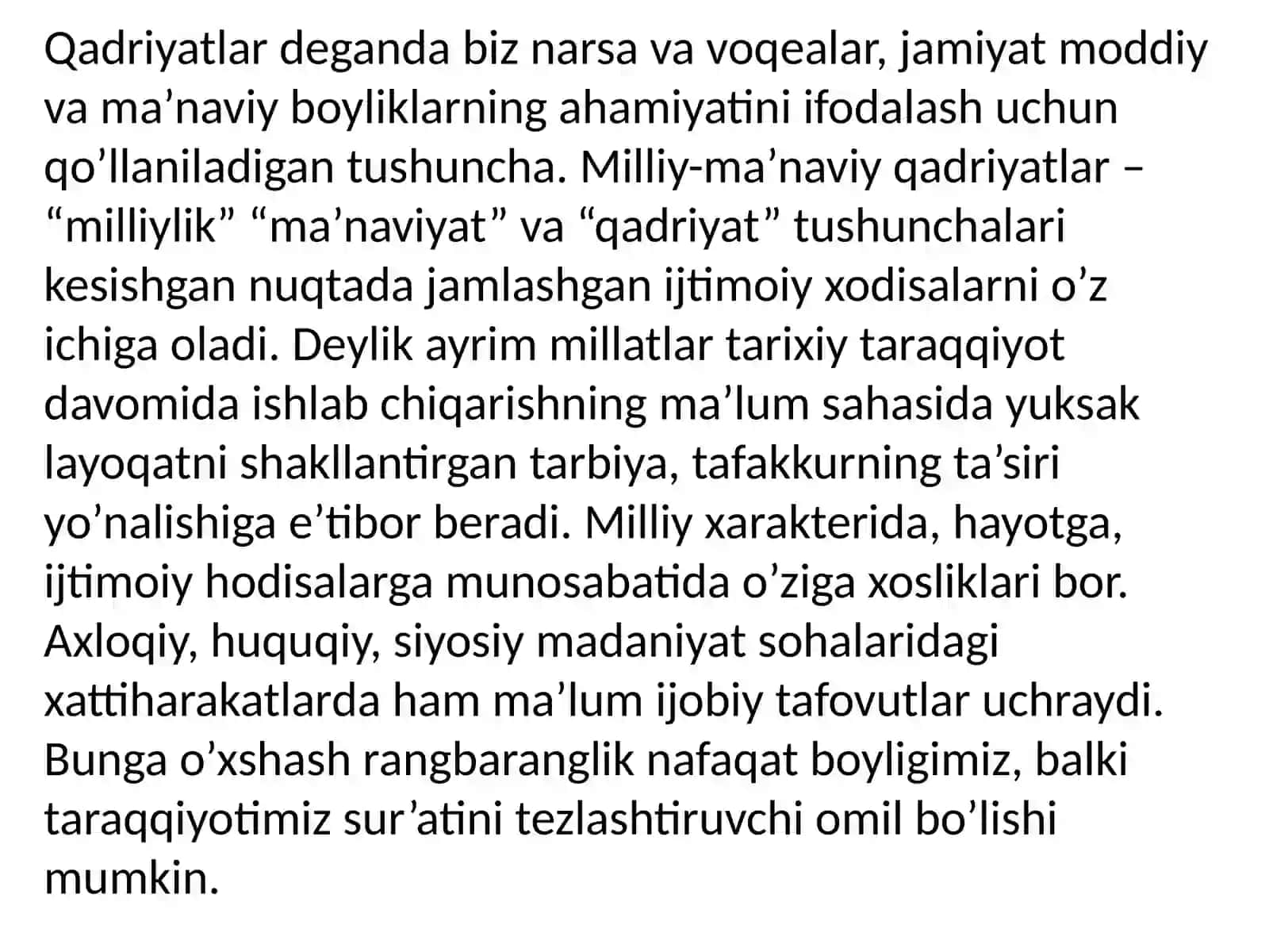 Oʻzbekistondagi Milliy qadriyatlar 3
