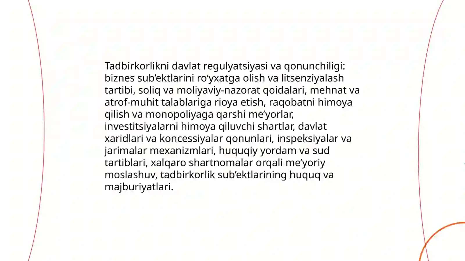 Tadbirkorlikning davlat tomonidan qo'llab quvvatlanishi va boshqarilishi 3