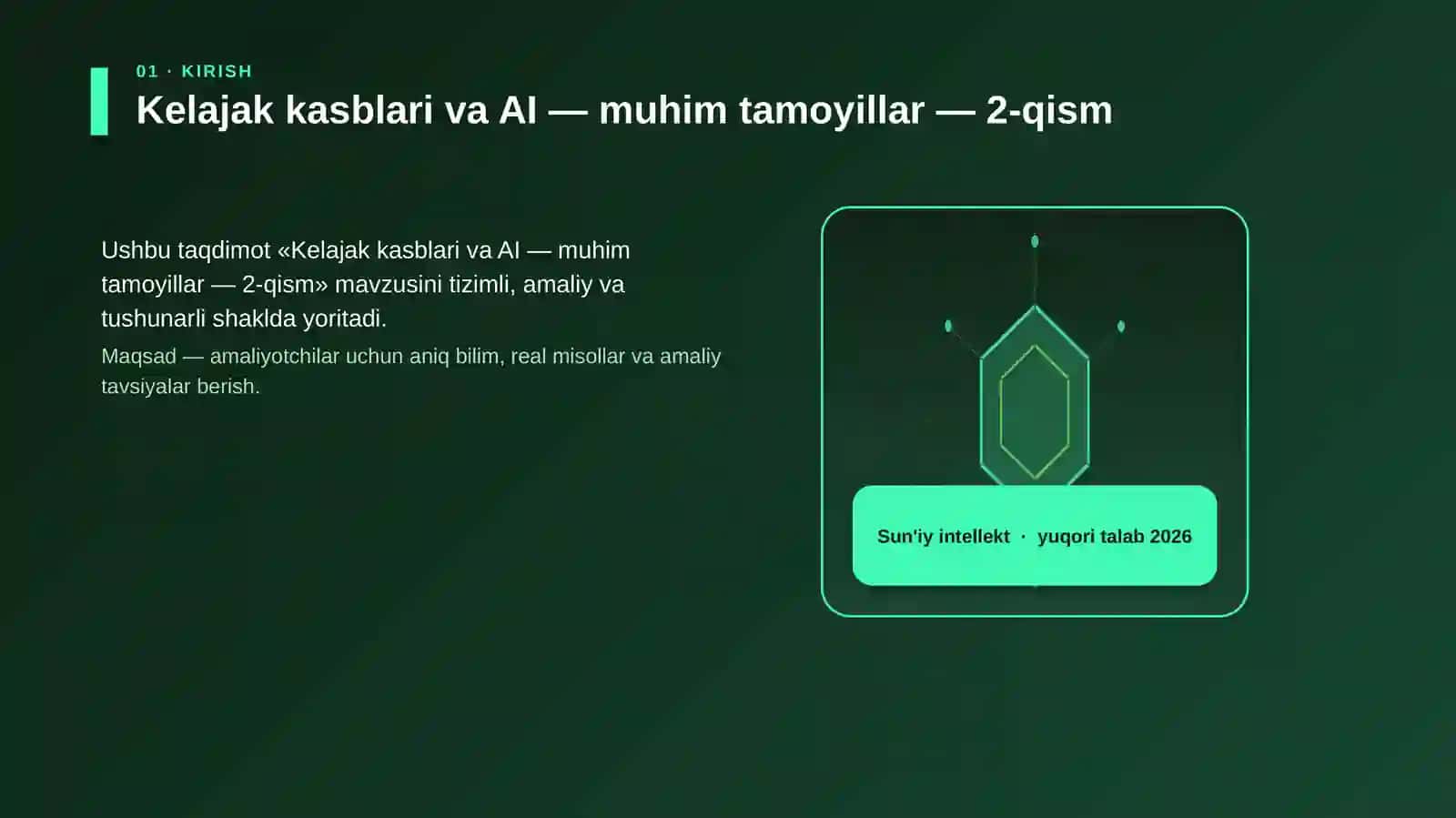 Kelajak kasblari va AI — muhim tamoyillar — 2-qism 3