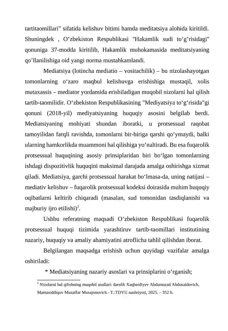 Fuqarolik protsessida yarashtiruv shakllari 3