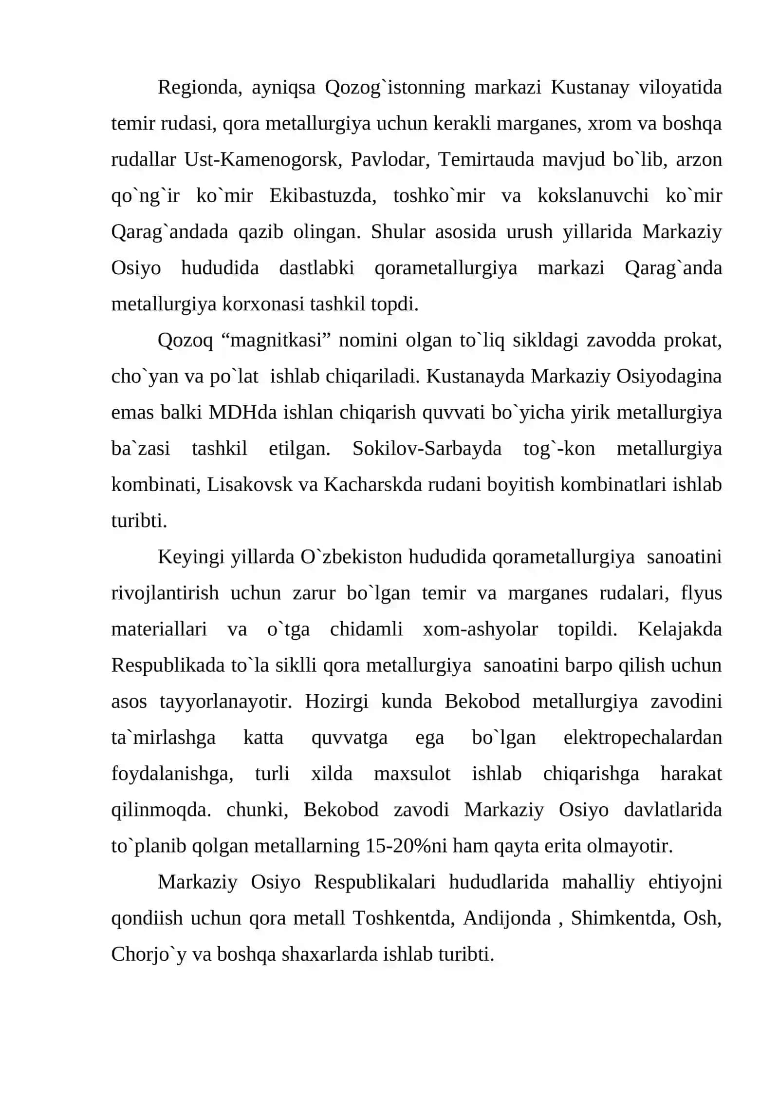 Metallurgiya sanoati va kimyoviy jarayonlar 3