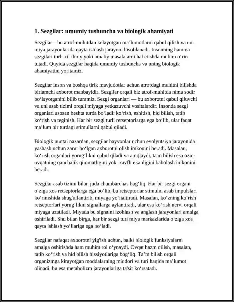 Sezgilar Haqida Umumiy Tushuncha va Uning Nerv Fiziologik Asoslari 3